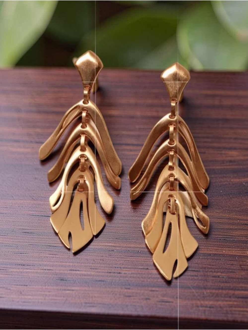 Kendra Scott Gold Leaf Cascade Drop Earrings - Women Jewelry